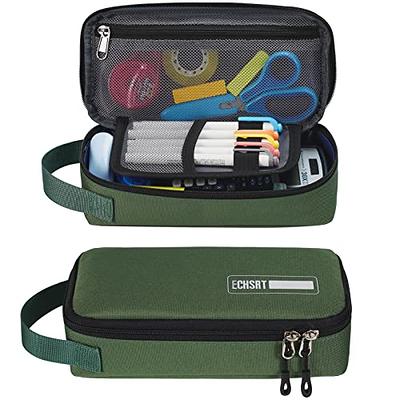 CASEMATIX Pencil Case and Protective Pencil Pouch with Removable Wrist  Strap - Large Pencil Bag for 50+ Pens, Pencils and Markers with Padded  Divider