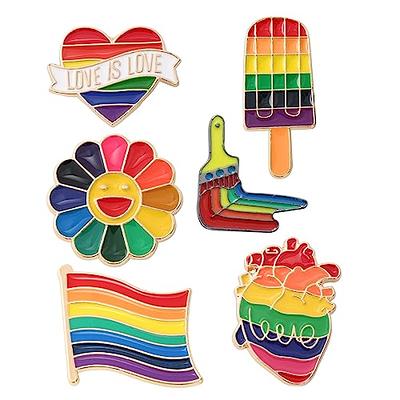 Love Yourself Rainbow Enamel Pins Heart Pride Brooch Metal Badge LGBT Cute  Pin for Men's And Women's Clothing Schoolbag Accessories Gifts - Yahoo  Shopping