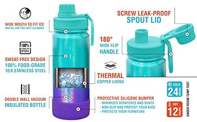 CHILLOUT LIFE 17 oz Kids Insulated Water Bottle for School with