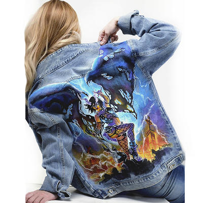 Buy Unique Hand Painted Denim Jacket, CUSTOM Overall,painted Denim Jackets  Online in India - Etsy