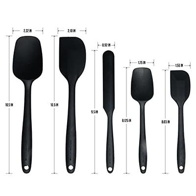 FONGLUAN Kitchen Utensils. Set of 3, Silicone Cooking Utensils Set,  Turner/Spatula, Spoons with Wooden Handle, Heat Resistant, Nonstick Cookware,  Dishwasher Safe, Black - Yahoo Shopping