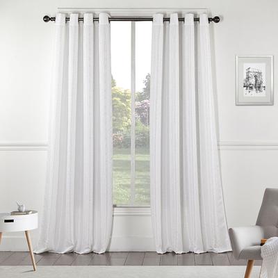 No. 918 Mariela Floral Trim Semi Sheer Rod Pocket Kitchen Curtain