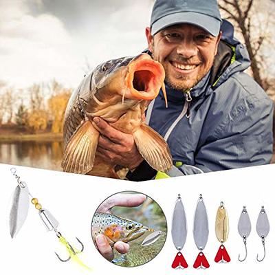 PLUSINNO Fishing Lures Baits Tackle Including Crankbaits, Spinnerbaits,  Plastic Worms, Jigs, Topwater Lures, Tackle Box and More Fishing Gear Lures