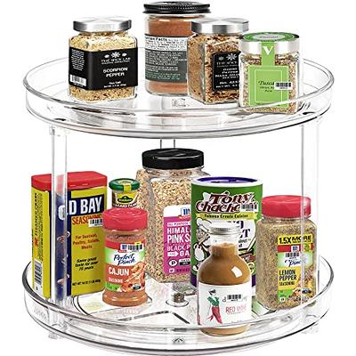 Dyiom 2 Tier Clear Organizer with Dividers, Multi-Purpose Slide