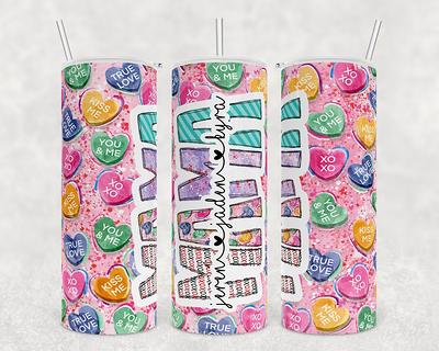 Personalized Conversation Hearts Valentines Day Tumbler 20 Oz Skinny With  Straw, Birthday Gift, Mama - Yahoo Shopping