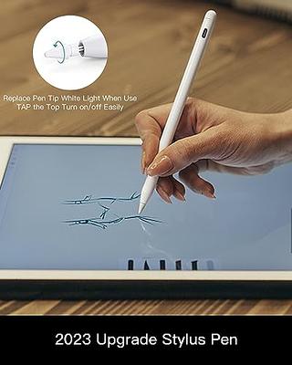 iPad Pencil, Palm Rejection & Tilt Drawing Active Stylus Pen for Apple iPad  Pro Air Mini (White)