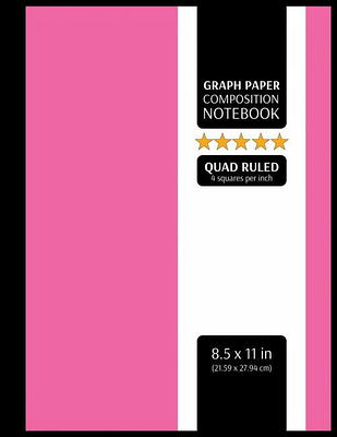 Math Graph Paper 4x4 Grid: Large Graph Paper with Purple Unicorn Cover,  8.5x11, Graph Paper Composition Notebook, Grid Paper, Graph Ruled Paper  (Paperback)