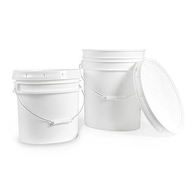 Ropak USA 3.5 Gallon Food Grade White Plastic Bucket with Handle & Lid -  Set of 1 - Yahoo Shopping