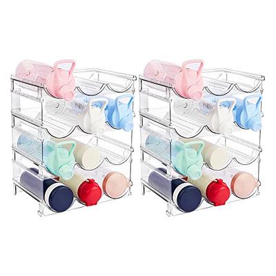 Vtopmart Plastic Water Bottle Organizer, 2 Pack Stackable Bottle Holde