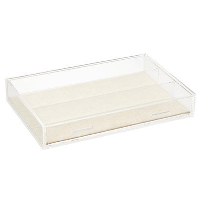 MIOINEY Compartment Storage Box 72 Grids Acrylic Organizer Box