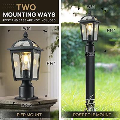 Moonlok Dusk to Dawn Outdoor Post Light, Waterproof Pole Lantern