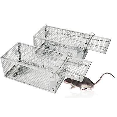 SZHLUX Rat Trap,Mouse Traps Work for Indoor and Outdoor,Small Rodent Animal- Mice Voles Hamsters Cage,Catch and Release(Medium), Silver (SZ-SL3616D) -  Yahoo Shopping