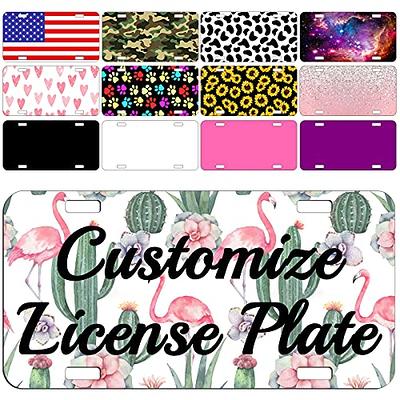Custom Personalized License Plate Frame,Your Own Text Plate Frames for  Cars, Customized Design Metal License Plate Holder, Customize Funny Metal  Car