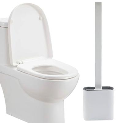 3-in-1 Long Handled Corner Soft Silicon Toilet Brush With Wall Mounted  Holder, Bathroom Cleaning Tool For Toilet