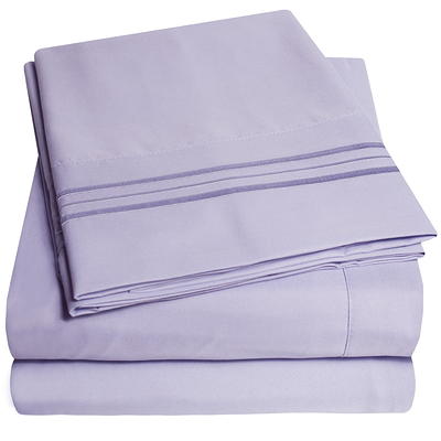 1800 Series 4 Piece Deep Pocket Bedroom Bed Sheet Set California King -  Lavender - Yahoo Shopping