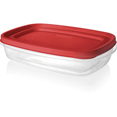 Rubbermaid 16 cups Clear/Red Food Storage Container 1 pk - Ace