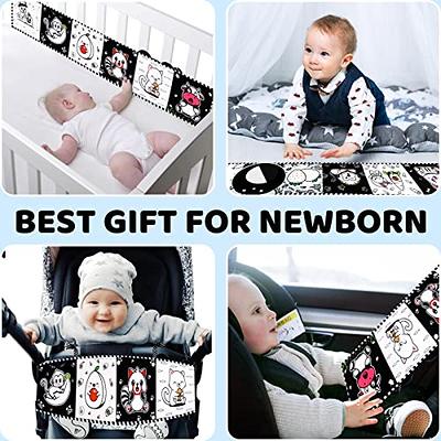 Diyfrety 10 Pcs Black and White High Contrast Baby Toys 0-3 Months Tummy  Time Toys Newborn Toys for 0-3 Months Visual and Brain Development  Montessori