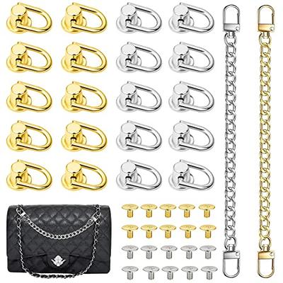 40 Pieces D Rings Rivets for Leather Purse, Gold Ball Studs Rivets with D  Ring for Leather Crossbody Purse Craft, Bag Hardware - Yahoo Shopping