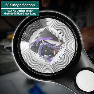  60x Illuminated Rechargeable Magnifier with Dual