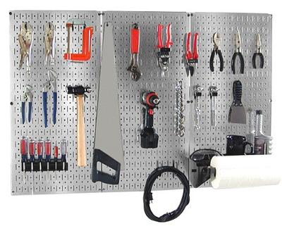 Wall Control 32 in. x 96 in. Metal Pegboard Master Workbench Tool