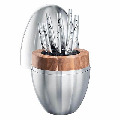 Bunpeony 14-Piece Stainless Steel Knife Set with Block, Sharpener