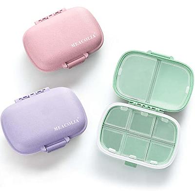 Portable Pill Box Small Pill Container For Purse Or Pocket, Excellent Pill  Storage Box (grey, 4 Compartments) | Fruugo NO