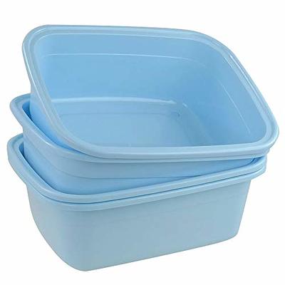 Plastic Dish Pan Black Washing Basin 14 Quart 4Pack