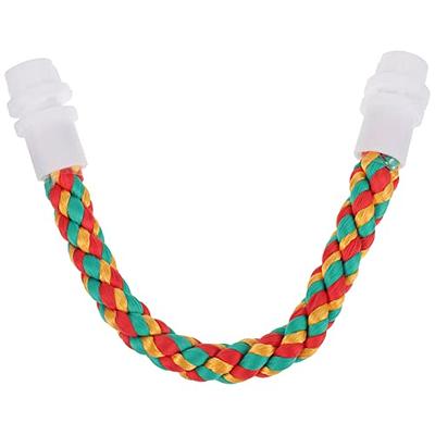 You & Me Colorful Spiral Rope Bird Perch, Medium