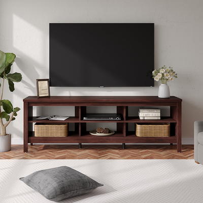 TV Stand 63 Inch, 3-Tier Wood TV Cabinet, Entertainment Center, Media  Console Table with Storage for Living Room, Cherry