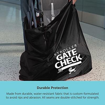 JL Childress Gate Check Bag for Single & Double Strollers - Stroller Bag  for Airplane - Large Air Travel Stroller Bag - Red