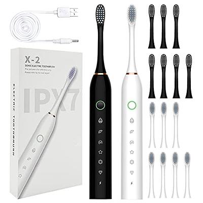  Clearance Electric Toothbrush for Adults with 8 Brush Heads &  Travel Box & Toothbrush Holder 6 Cleaning Modes IPX7 Waterproof Electric  Toothbrush 8 Hours Charging for 60 Days Using Soft Bristles 