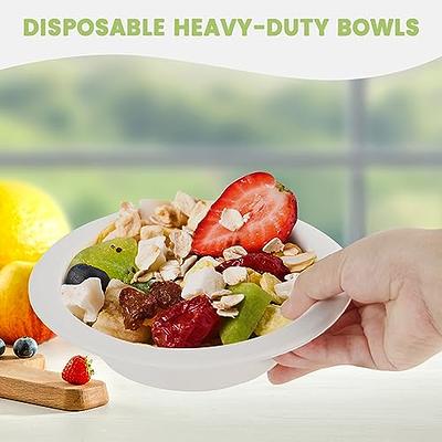 ECOLipak 150 Pack Paper Bowls Disposable 12 oz Compostable