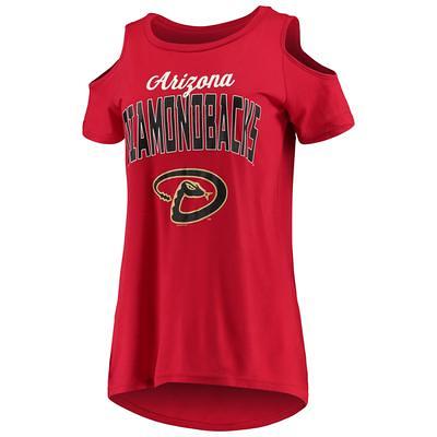 Women's G-III 4Her by Carl Banks White Arizona Diamondbacks Team Graphic Fitted T-Shirt Size: Medium