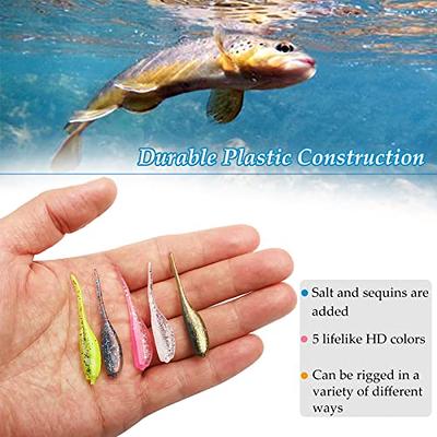 Dovesun Crappie Lures Kit, Fishing Soft Plastic Lures Crappie Walleye Trout  Bass Fishing Baits Shad Minnow Bait 60Pcs with Tackle Box - Yahoo Shopping