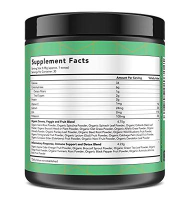 Kaged Organic Greens Elite | Superfood and Greens Powder with Apple Cider  Vinegar, Adaptogen, Prebiotics, Vitamins & Minerals | Berry | 30 Servings