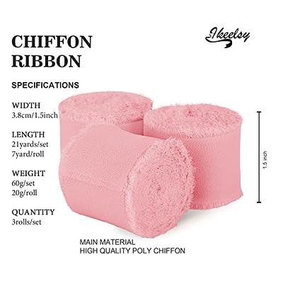 Pink Rose Premium Double Faced Satin Ribbon, 1-1/2x50 yards