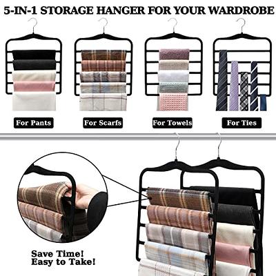Closet Organizers and Storage,5 Pack Velvet Pants-Hangers-Space-Saving,Non  Silp 5 Tier Organization-and-Storage Clothes-Hanger for  College-Dorm-Room-Essentials,Closet-Organizer for Jeans Scarf Hanger -  Yahoo Shopping