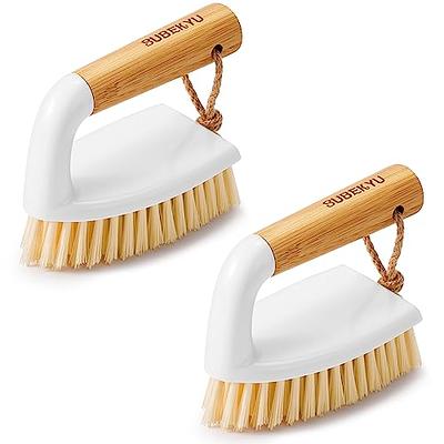 Lavex 8 White Nylon Floating Utility / Pot Scrub Brush