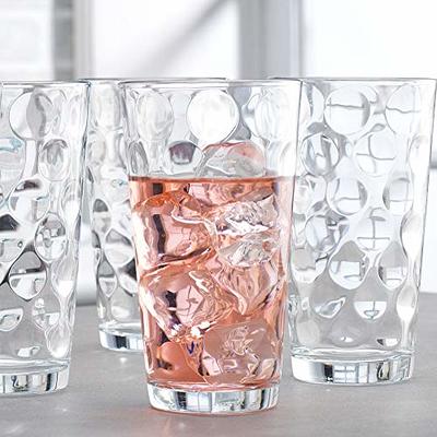 Glavers Colored Glassware Ice Cold Drinking Glasses Set of 4 18 Oz Vintage D