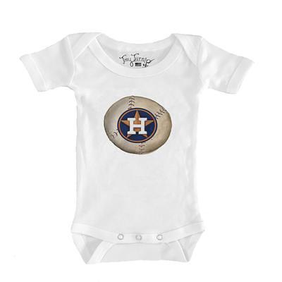 Girls Infant Houston Astros Tiny Turnip White 3-Piece Bodysuit Set