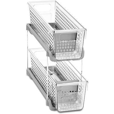 Mini Two-tier Organizer With Dividers Frost/gray - Madesmart : Target