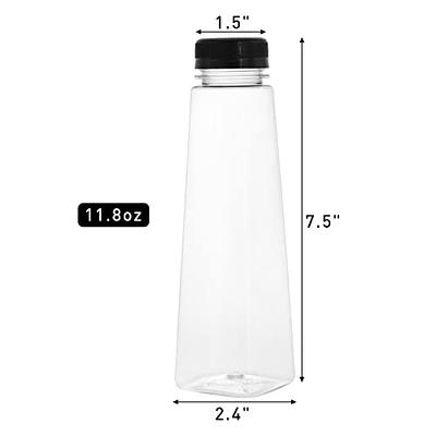 Elsjoy 18 Pack Plastic Juice Bottle, 12 Oz Clear Beverage Bottle