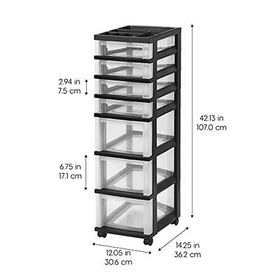 Everything Mary 60 Drawer Organizer, White - Multi-Purpose Plastic Cabinet - Small Parts Storage Containers for Craft