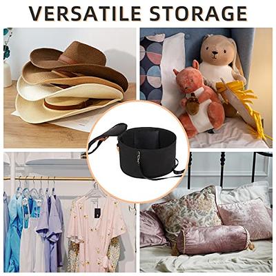 Round Hat Storage Box, Portable Felt Travel Hat Boxes for Women & Men with  Translucent Dustproof Lid…See more Round Hat Storage Box, Portable Felt