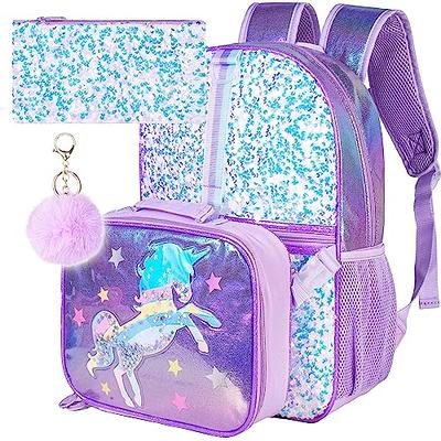 Unineovo Unicorn Backpack for Girls, Kids Preschool Kindergarten  Backpacks,Cute Toddler Bookbag, School Bag for Elementary Back to School  with Love