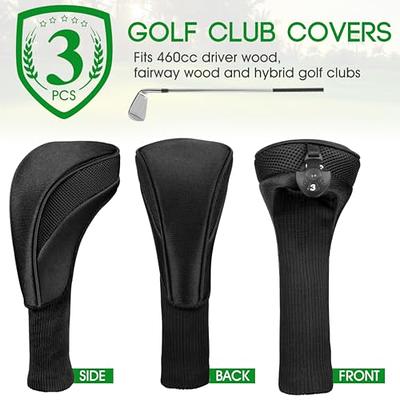 Golf Club Covers for Woods and Drivers Hybrids Long Neck Mesh Golf