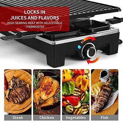 Indoor Smokeless Grill, Techwood 1500W Electric Indoor Grill with