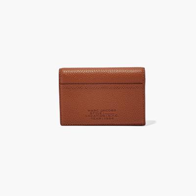 MARC JACOBS: credit card holder in grained leather - Beige