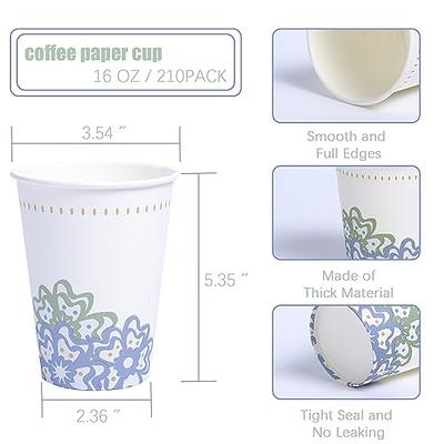  LITOPAK 400 Pack 8 oz Disposable Paper Coffee Cup, Hot/Cold  Beverage Drinking Cups for Water, White, Suitable for Party, Picnic,  Travel, and Events. : Health & Household