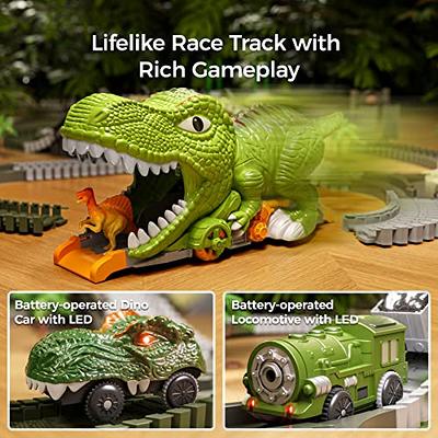 Create Road Dinosaur, Toy Train Track Cars